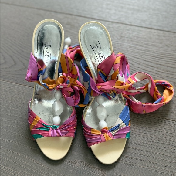 Emilio Pucci Multicolor Strappy Sandals - Picture 8 of 15
